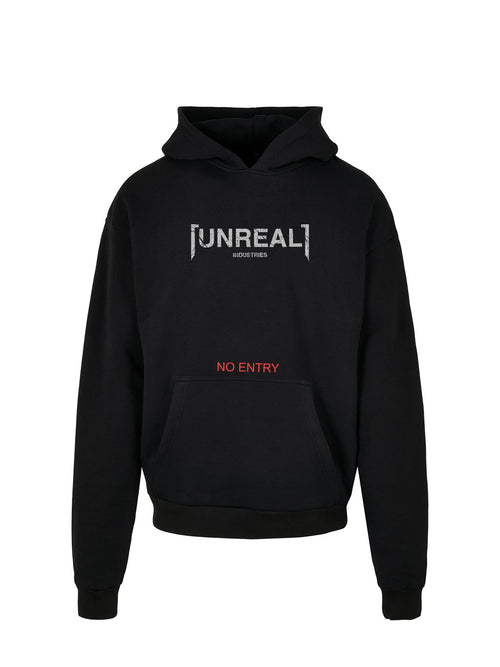 UNREAL No Entry Hoodie Jet Black - [UNREAL] Industries