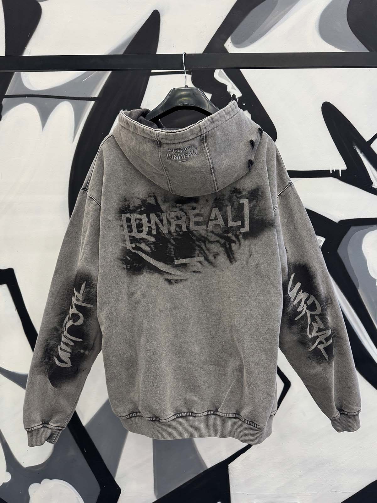 UNREAL Final Star Denim Custom Hoodie Size L