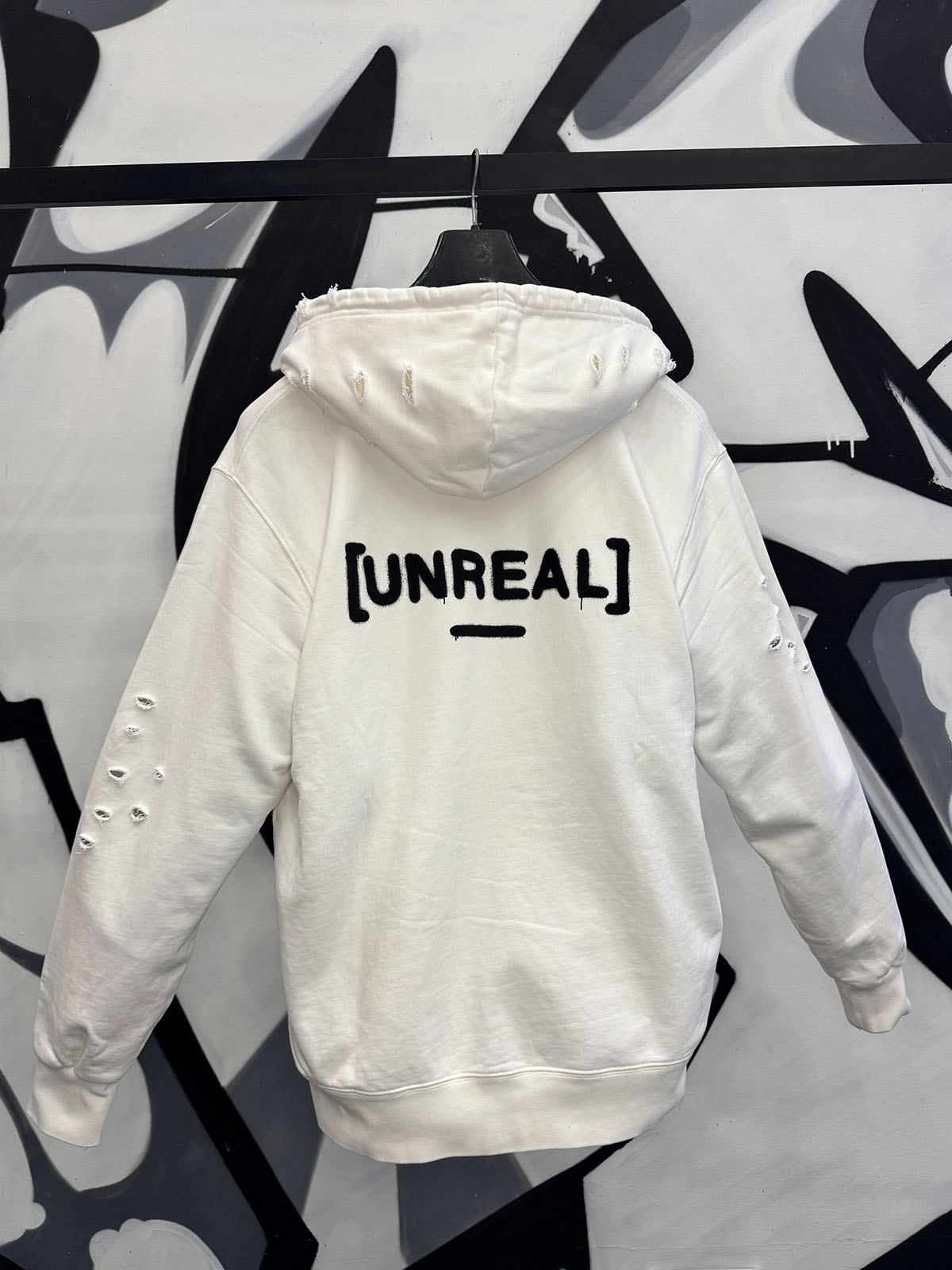 UNREAL White Sign Destroyed Custom Zipup Size M