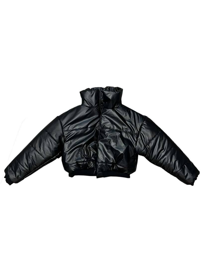 UNREAL Cropped Puffer Jacket black