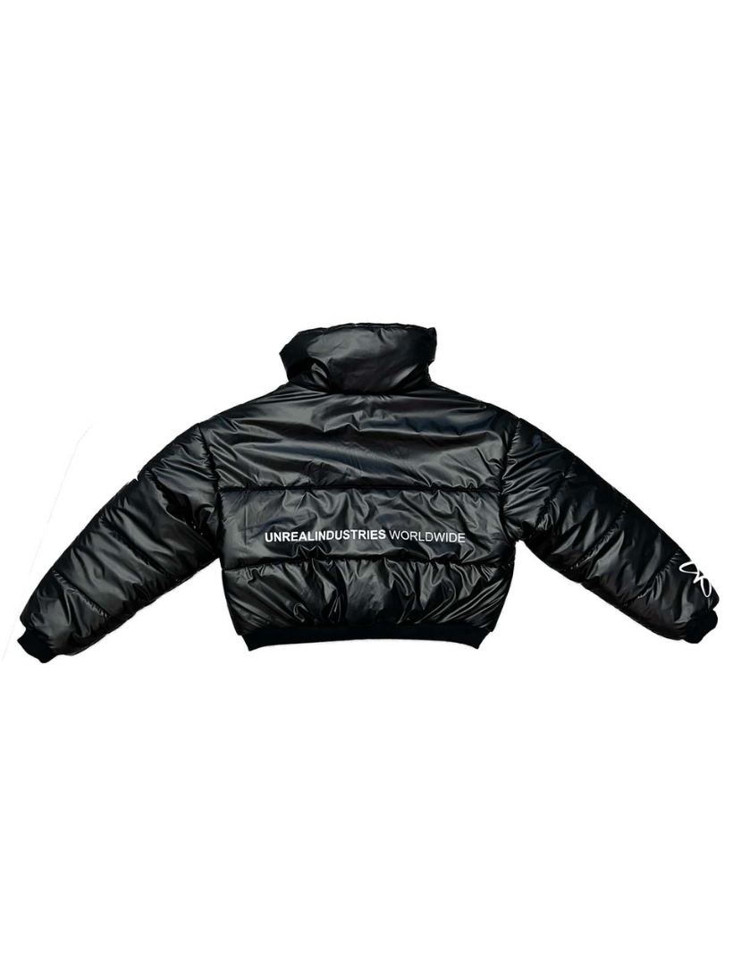 UNREAL Worldwide Cropped Puffer jacket black