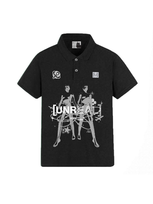 UNREAL Soccer Team Polo Shirt Black