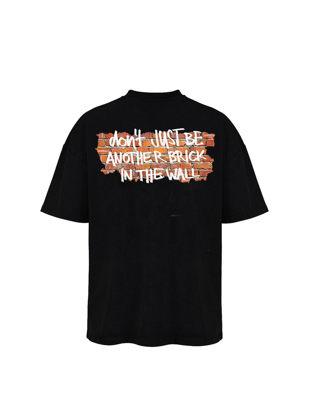 UNREAL BRICK Tee Jet Black