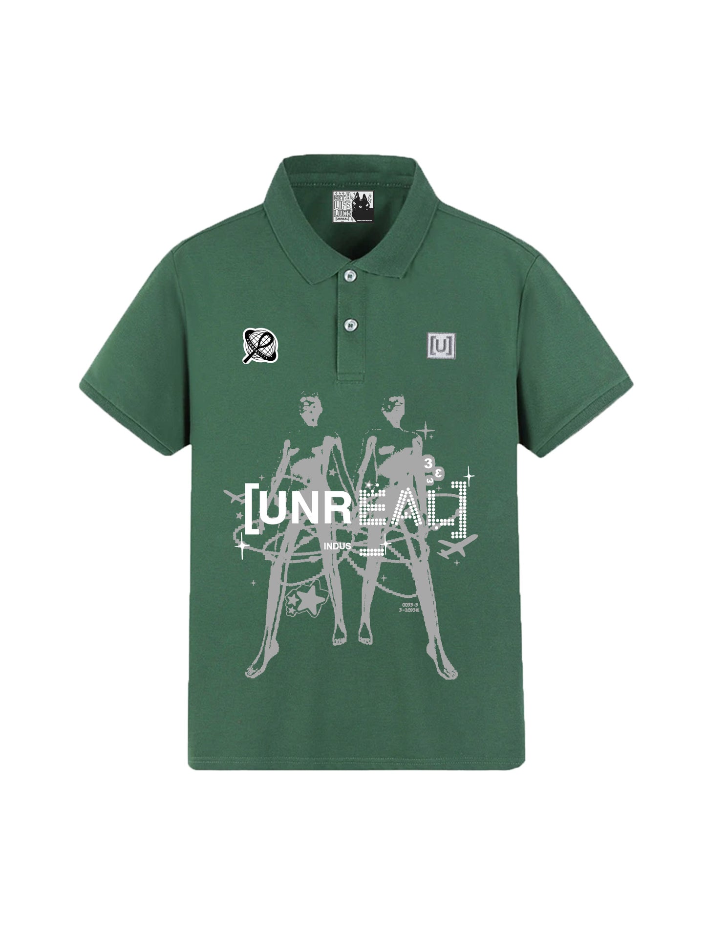 UNREAL Soccer Team  polo shirt in green colorway - high quality streetwear - [UNREAL]industries