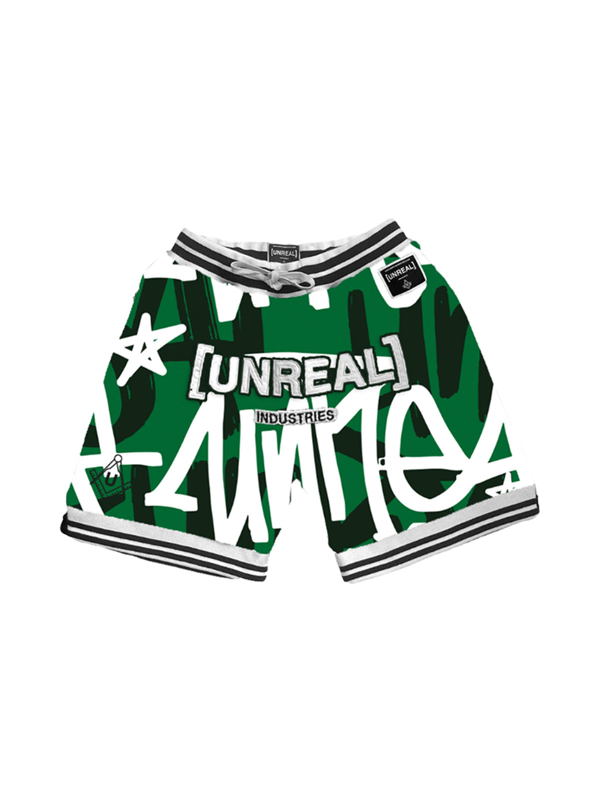 UNREAL Team shorts Green Signature - [UNREAL] Industries