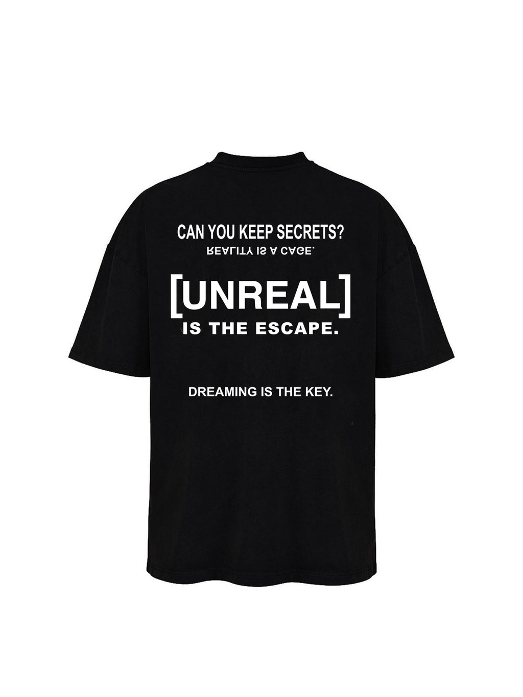 UNREAL Can you keep secrets Tee Black - [UNREAL] Industries