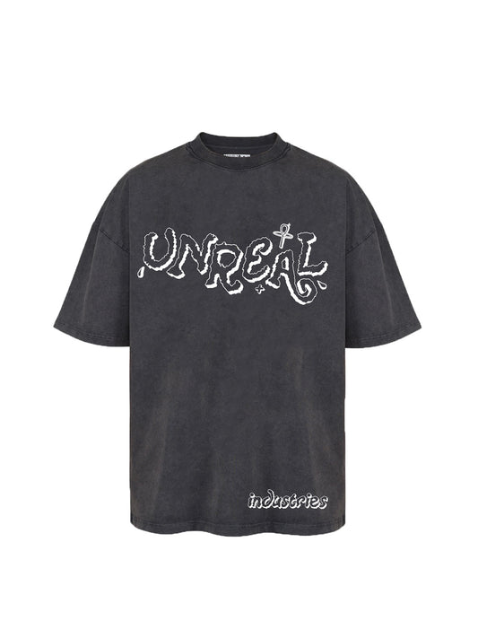 UNREAL  washed heavy cotton designed T-shirt on both side. 