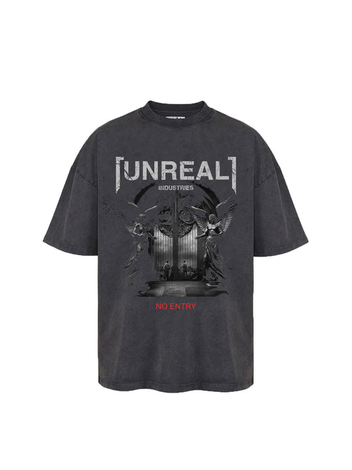 UNREAL No Entry Tee Washed - [UNREAL] Industries