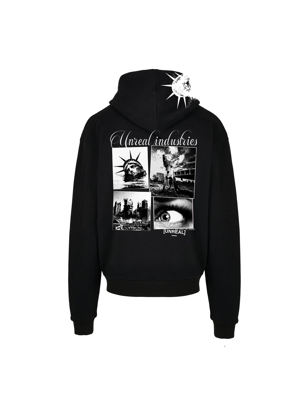 UNREAL Silent Cities Hoodie Jet Black - [UNREAL] Industries