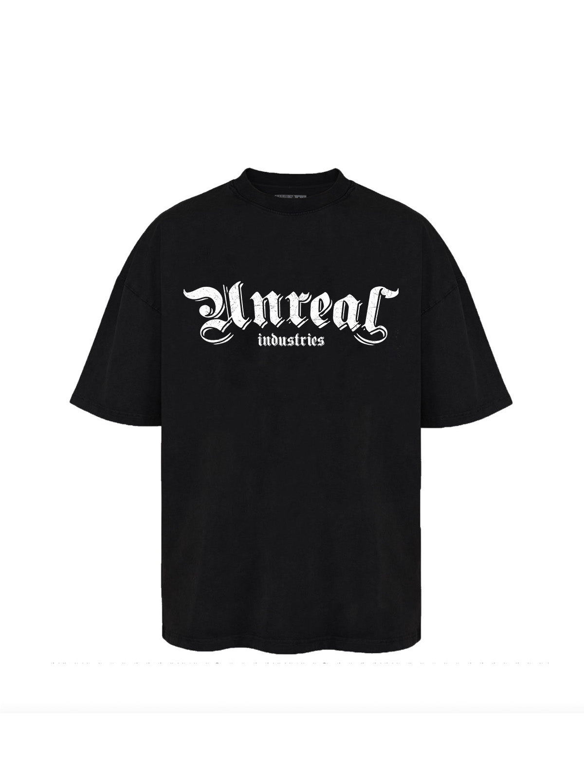 UNREAL Old English Tee Jet Black