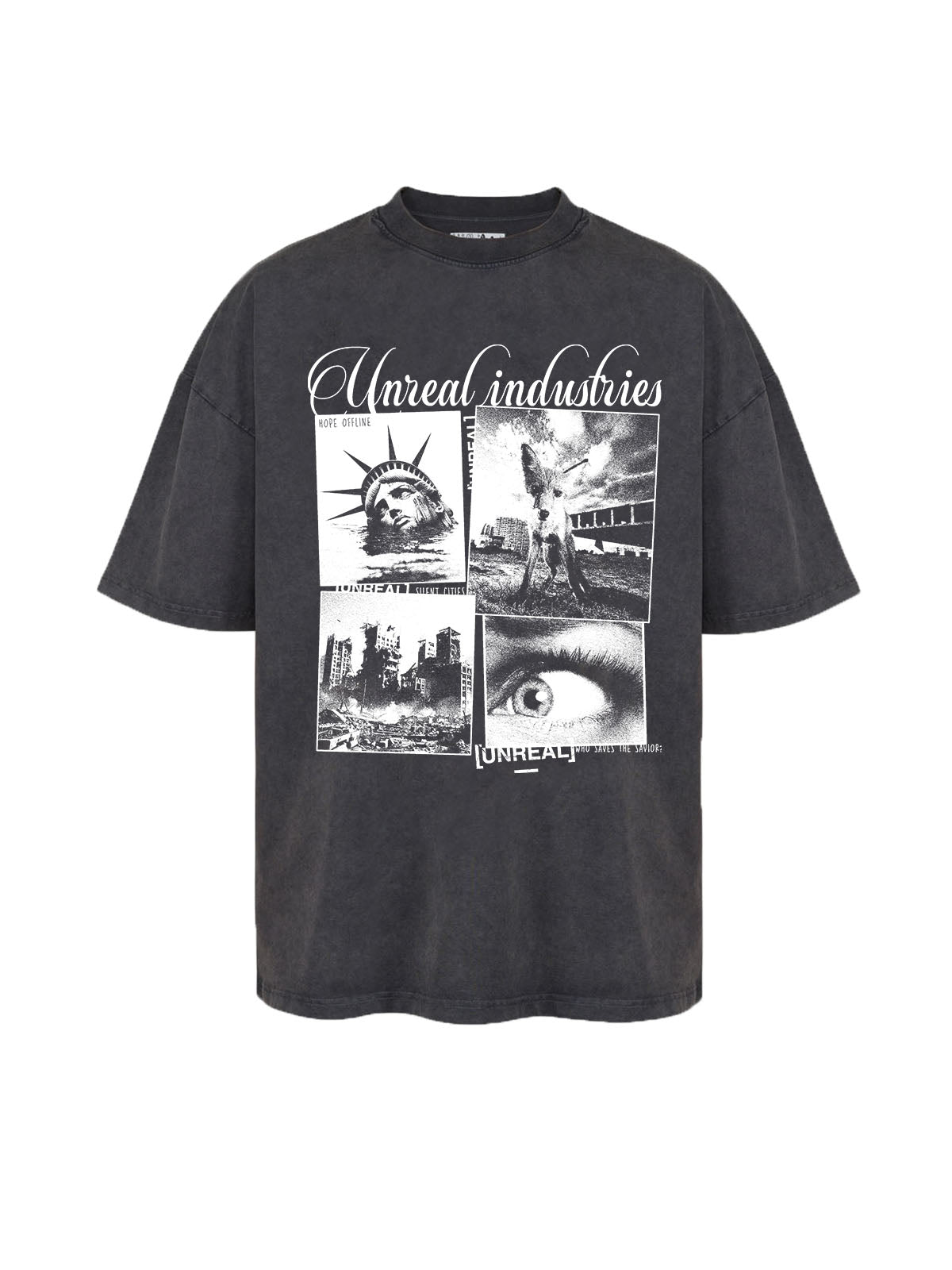 UNREAL Silent Cities Tee Washed - [UNREAL] Industries