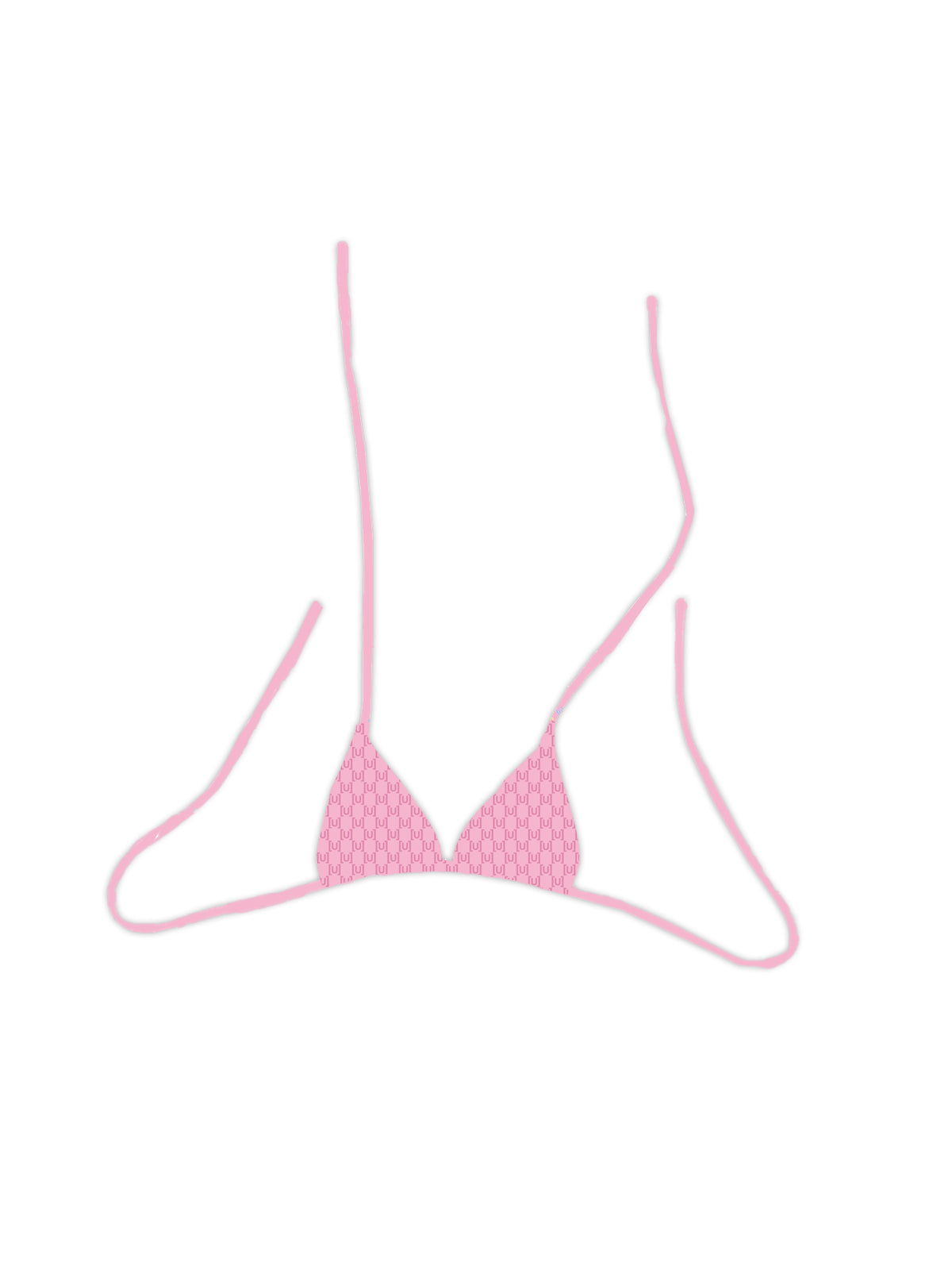 Swim Bra [U] print Baby Pink