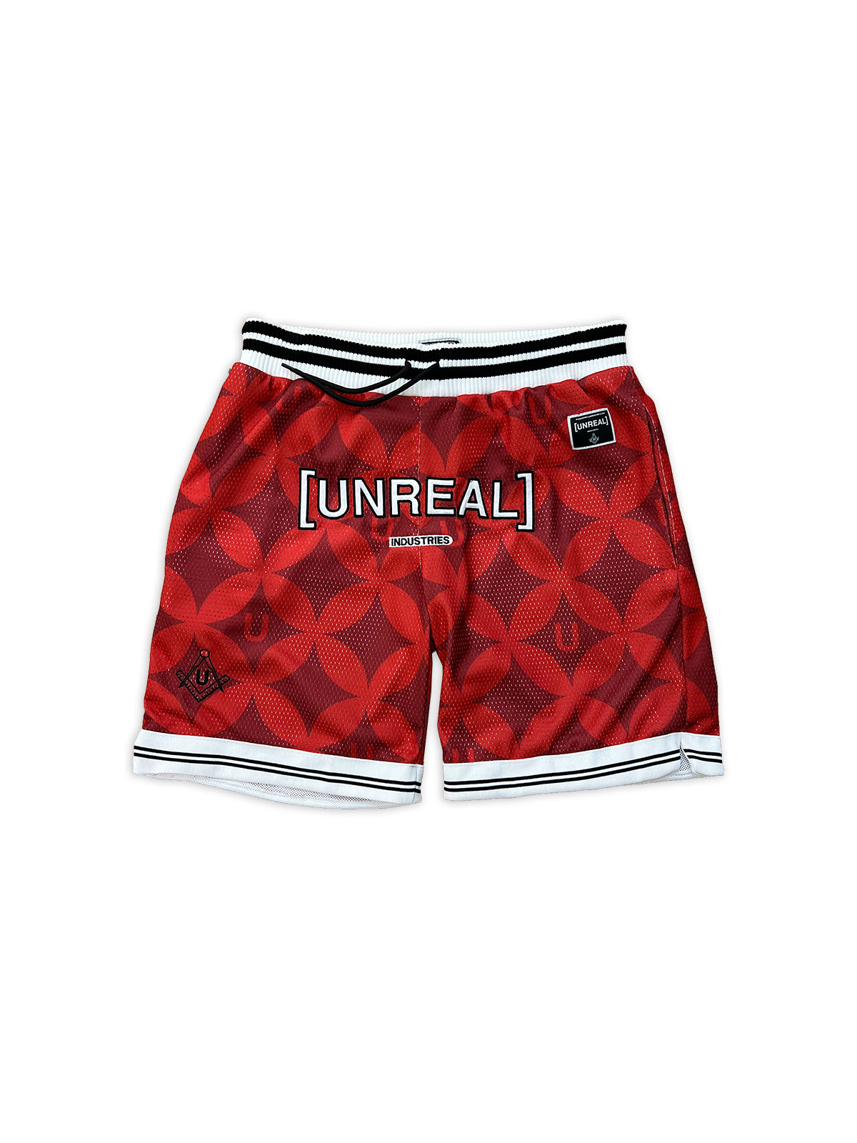 UNREAL Team Shorts Pike Pattern Red