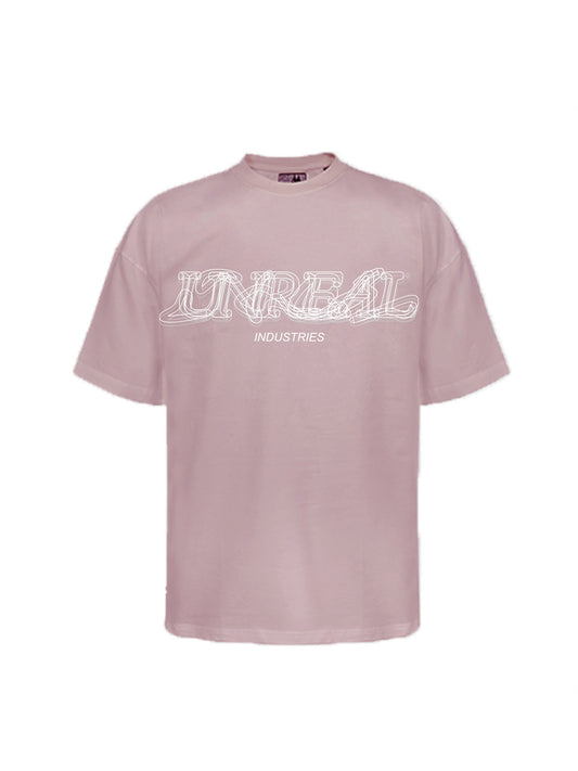 UNREAL Wire Puff Print Tee Vintage pink