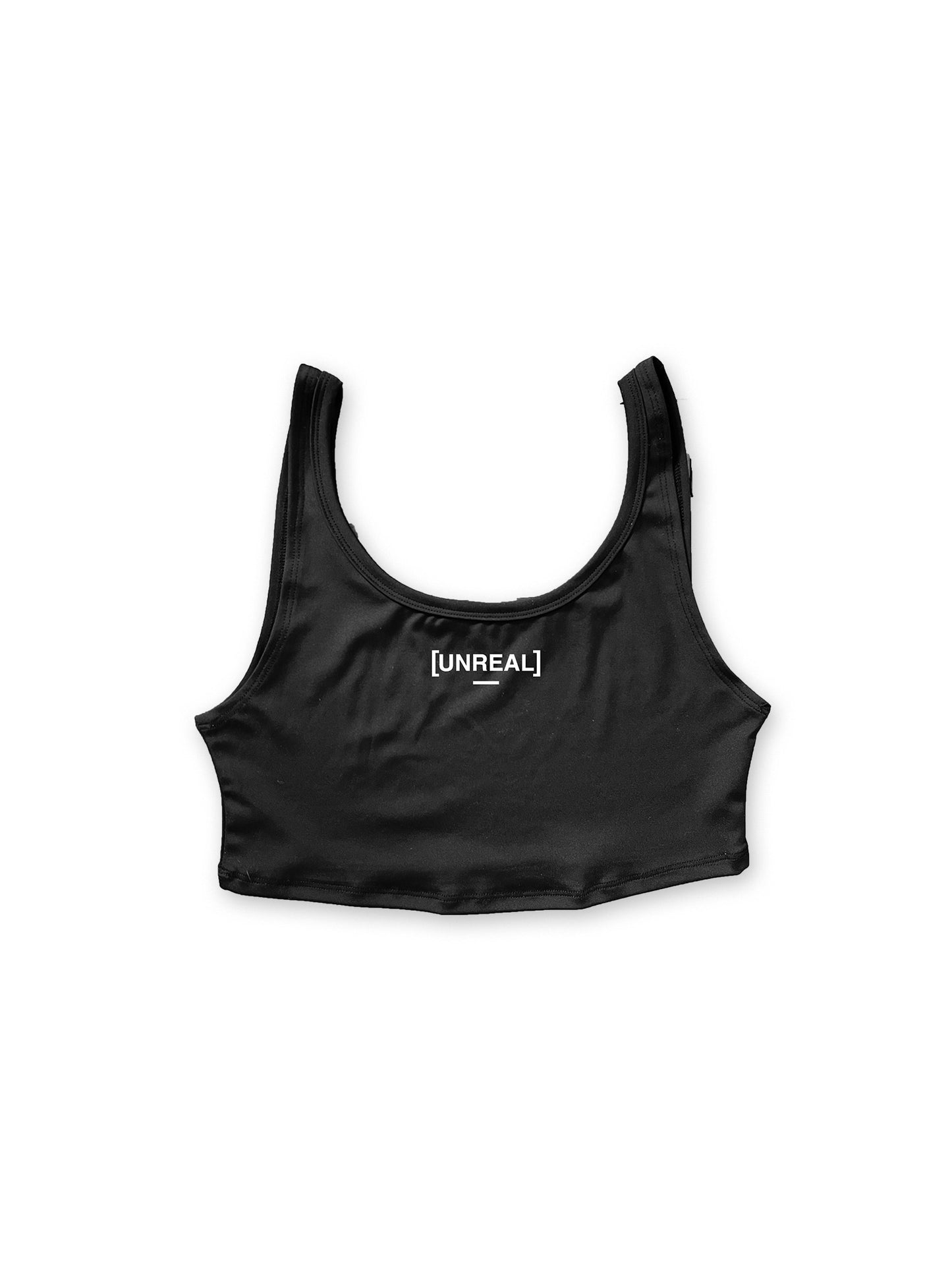 UNREAL women's essential top - printed logo on front -  close-fitting style - minimalistic streetwear